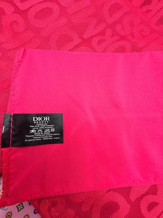 Dior Miss Dior Hot Pink Tote with Black Logo Trim - Picture 7 of 7